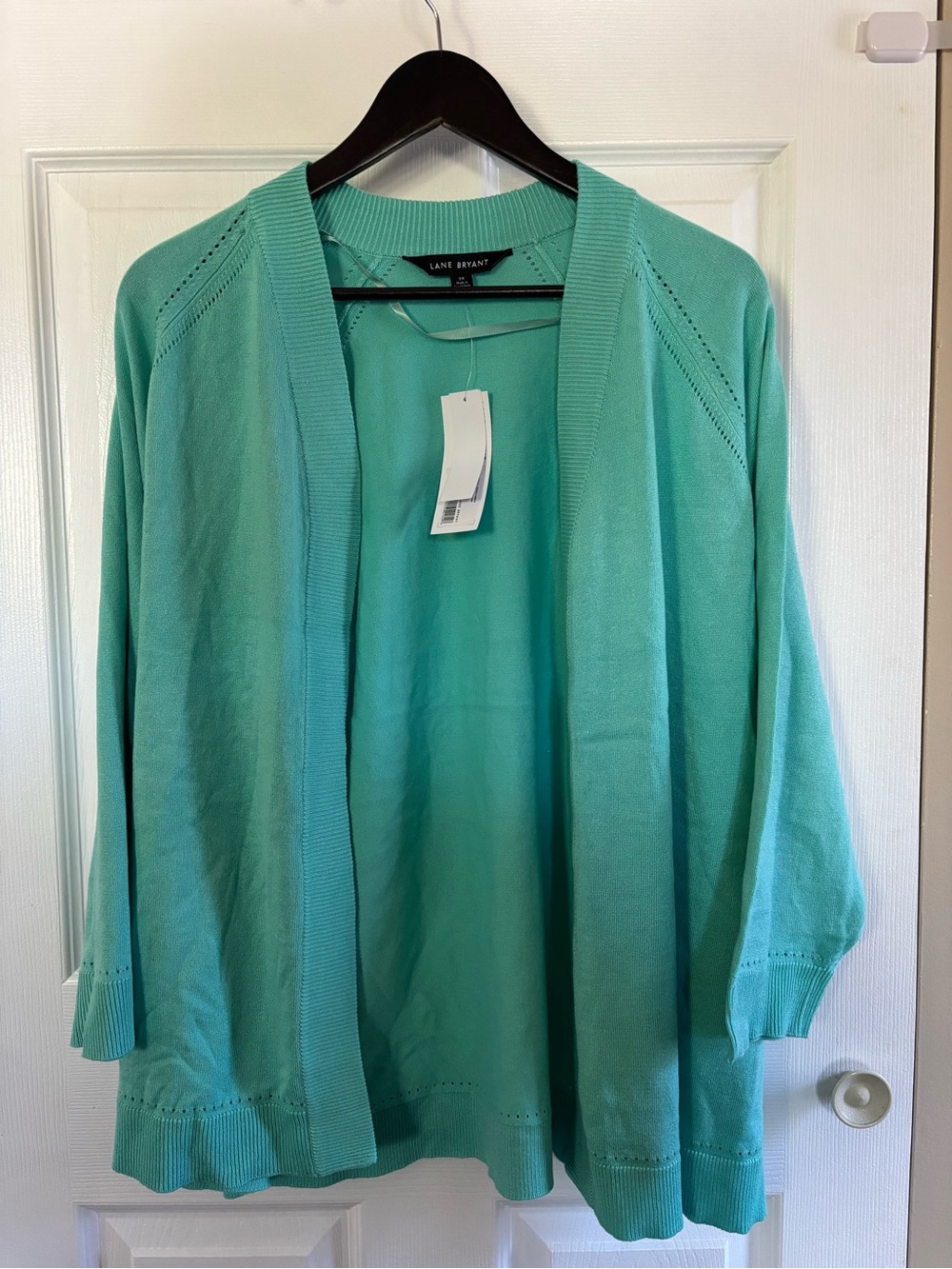 Lane Bryant Mint Green Open Cardigan Sweater
